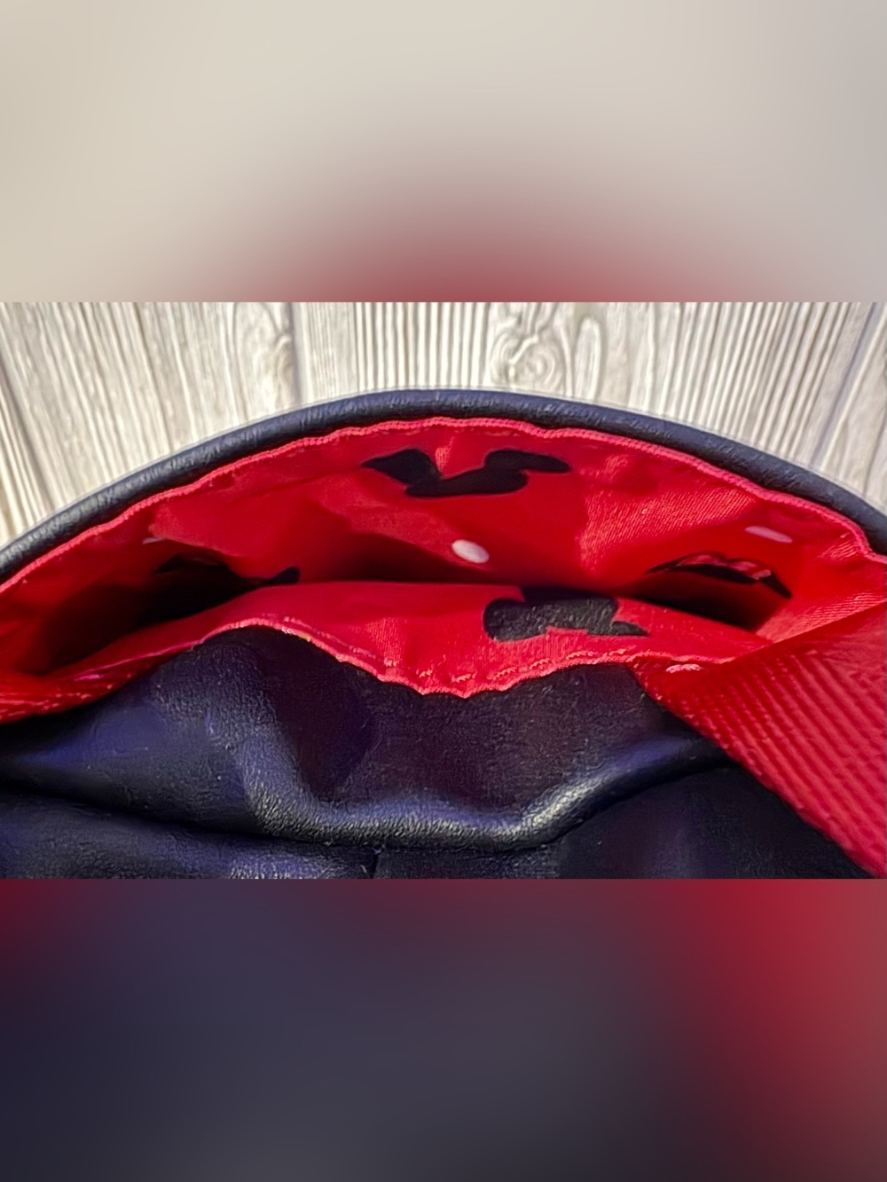 Disney Loungefly Mickey Embossed Black Red Water Bottle Crossbody Bag NWT - Picture 5 of 6